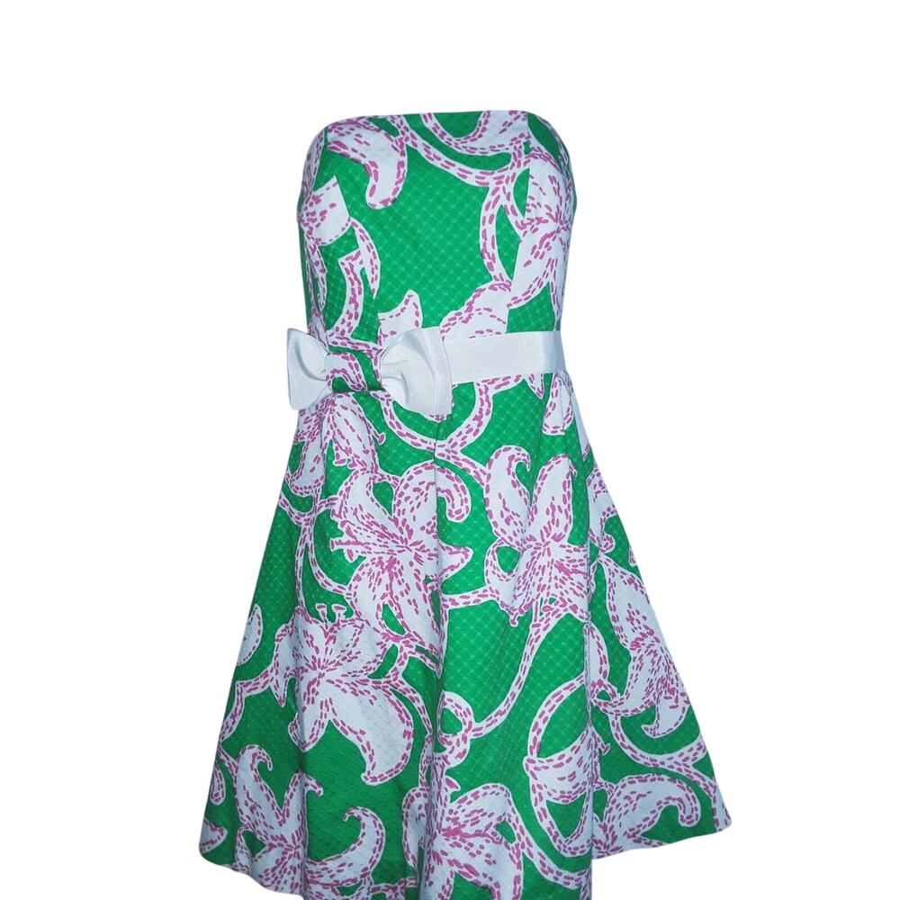 Lilly Pulitzer Sz 4 Gorgeous Floral Empire Waist Dress